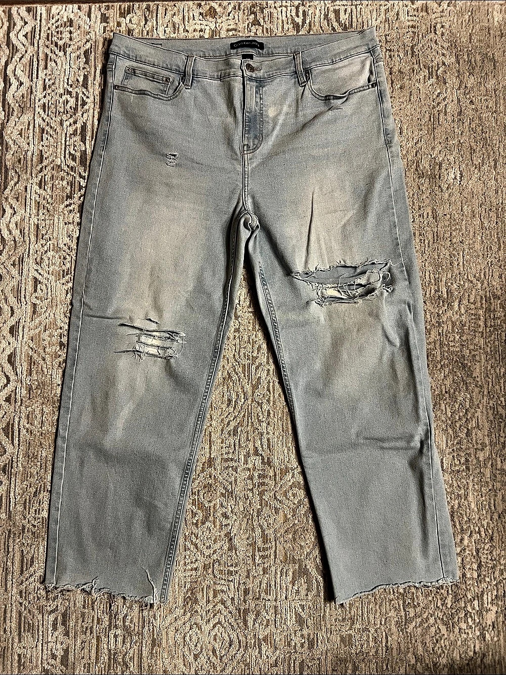 Calvin Klein Jeans Women's Straight Leg Jeans Gray Waist 16/18